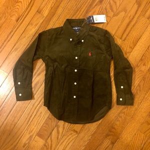Ralph Lauren Brown Corduroy Button Up Shirt